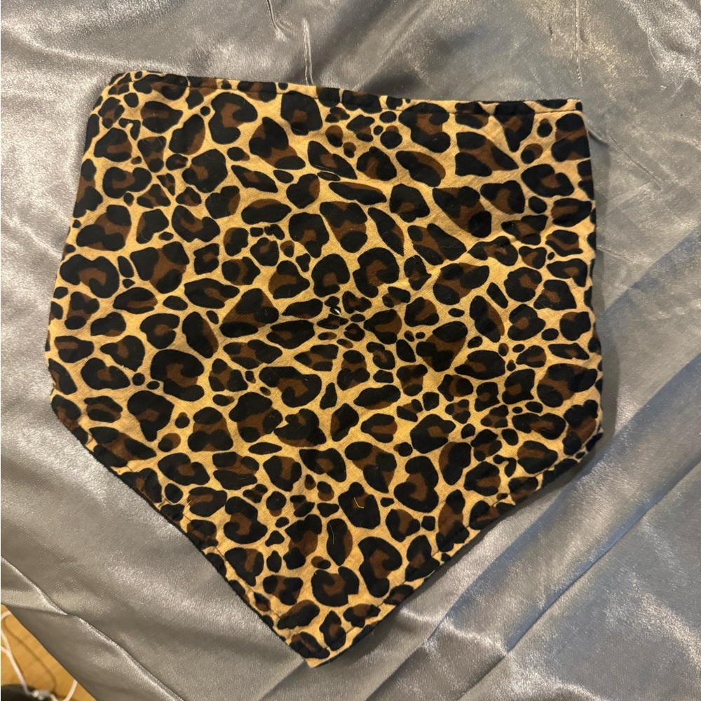 Handmade cheetah print motorcycle riding bandana/face cover
